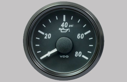 SingleViu Engine Oil Pressure Gauge 80PSI